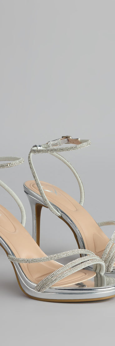 Radiance Rhinestone Metallic Stiletto Heels