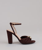 Chic Streak Faux Suede Block Heels