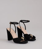 Chic Streak Faux Suede Block Heels