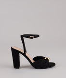 Chic Streak Faux Suede Block Heels