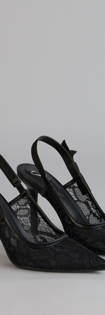 Delicate Drama Stiletto Slingback Pumps