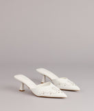 Studded Edge Pointed Kitten Pumps