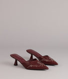 Grit And Glam Studded Kitten Pumps
