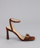 Sleek And Bold Buckle Strap Stiletto Heels