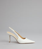 Sharp Finish Patent Slingback Pumps
