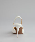 Sharp Finish Patent Slingback Pumps