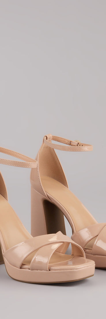 This piece brings trend-right energy to the Weekend Glam Platform Block Heels, perfect for fall outfits that stand out.