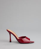 Gloss Point Patent Stiletto Mules