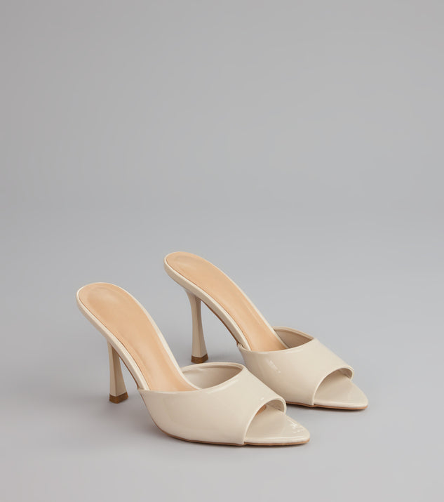 Gloss Point Patent Stiletto Mules