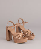 Glossed Up Patent Strappy Platform Heels