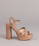 Glossed Up Patent Strappy Platform Heels