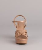 Glossed Up Patent Strappy Platform Heels