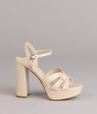 Glossed Up Patent Strappy Platform Heels