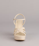 Glossed Up Patent Strappy Platform Heels