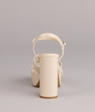 Glossed Up Patent Strappy Platform Heels