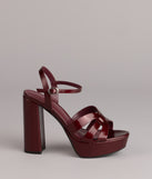 Glossed Up Patent Strappy Platform Heels