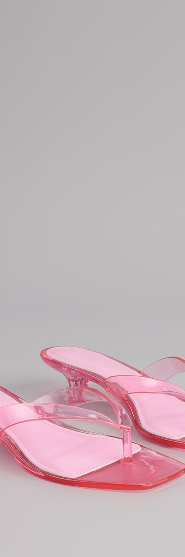 Throwback Glow Jelly Kitten Heels