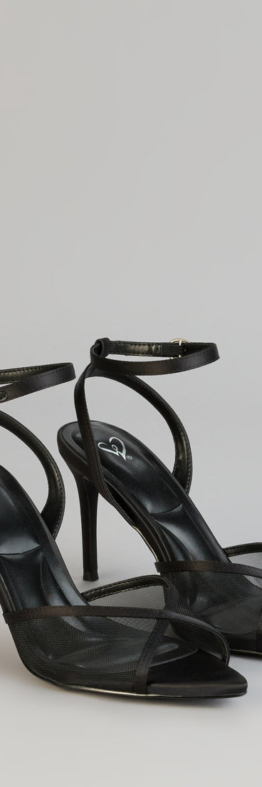 Barely There Mesh Stiletto Heels