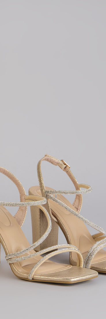 Dance Floor Dazzle Rhinestone Block Heels