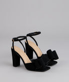 Make A Statement Bow Block Heels
