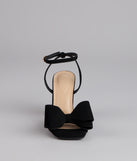 Make A Statement Bow Block Heels
