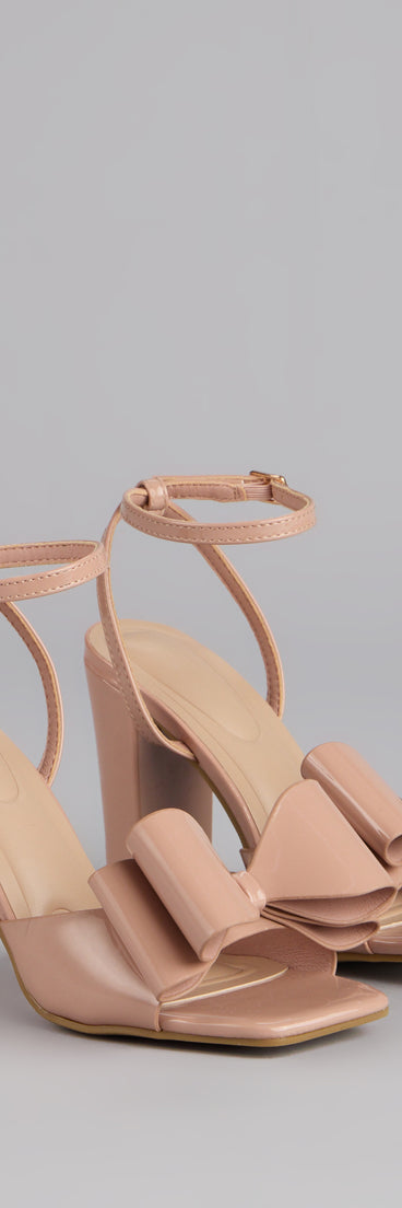 Make A Statement Bow Block Heels