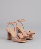 Make A Statement Bow Block Heels