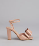 Make A Statement Bow Block Heels