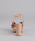 Make A Statement Bow Block Heels