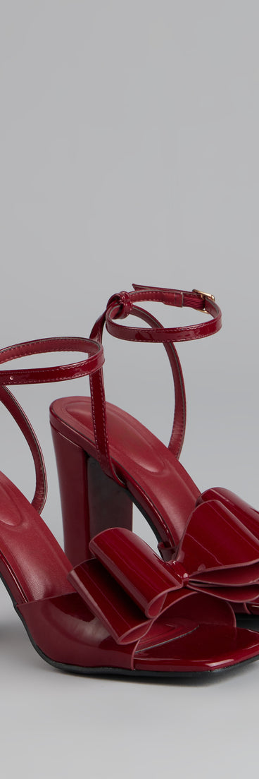 Make A Statement Bow Block Heels
