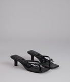 Play Nice Bow Thong Heels
