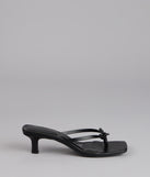 Play Nice Bow Thong Heels