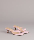 Play Nice Bow Thong Heels