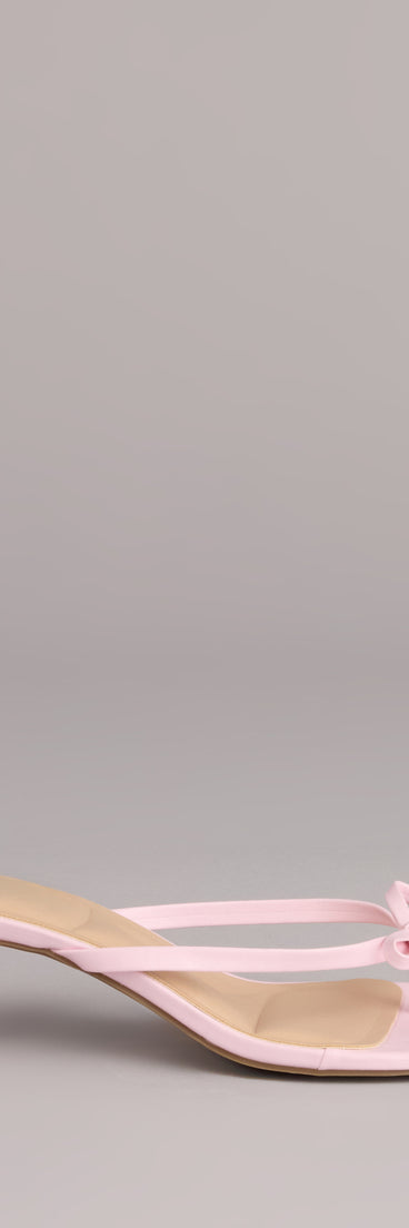 Play Nice Bow Thong Heels