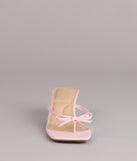 Play Nice Bow Thong Heels