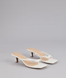 Play Nice Bow Thong Heels
