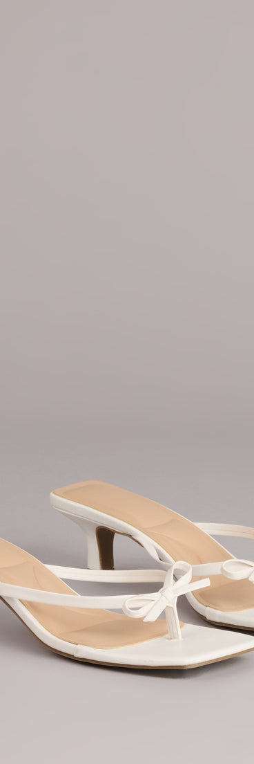 Play Nice Bow Thong Heels
