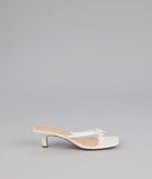 Play Nice Bow Thong Heels
