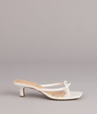 Play Nice Bow Thong Heels