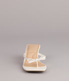 Play Nice Bow Thong Heels
