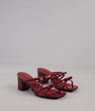All Day Cute Bow Strap Block Heel Mules