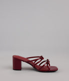 All Day Cute Bow Strap Block Heel Mules