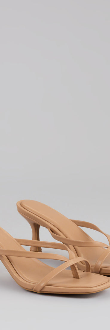 Sips And Sunshine Strappy Thong Mules