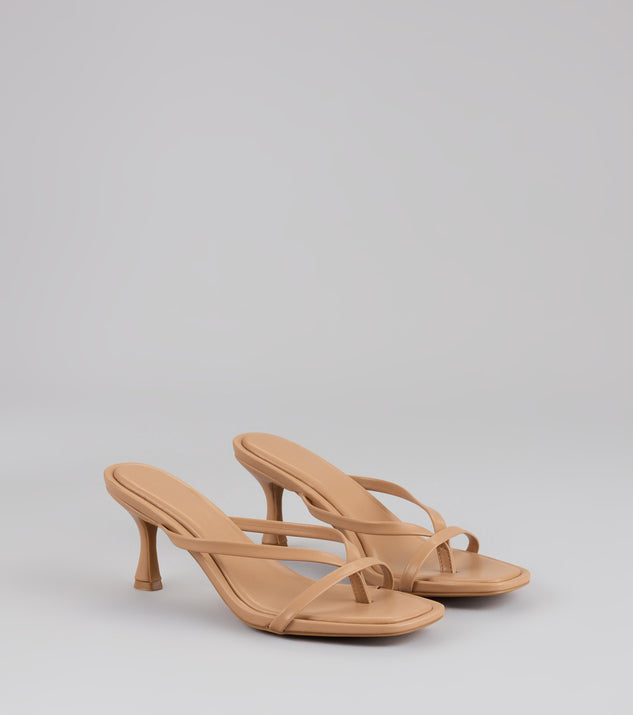 Sips And Sunshine Strappy Thong Mules
