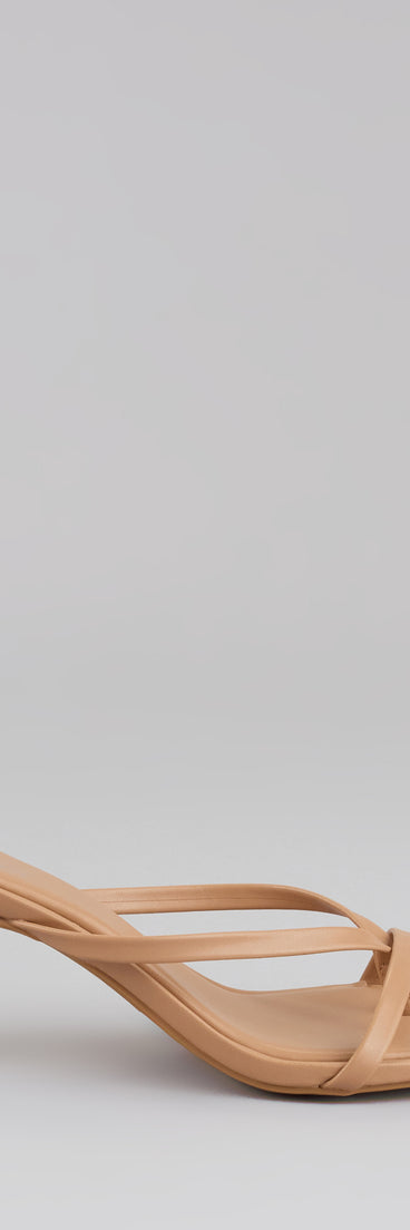 Sips And Sunshine Strappy Thong Mules