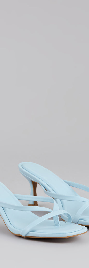 Sips And Sunshine Strappy Thong Mules