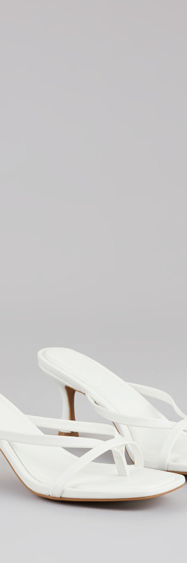 Style made simple with the Sips And Sunshine Strappy Thong Mules, trendy women’s shoes that take your outfit from basic to bold in one step.