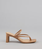 Strap In Thong Buckle Mules