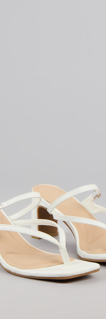 This piece brings trend-right energy to the Strap In Thong Buckle Mules, perfect for fall outfits that stand out.