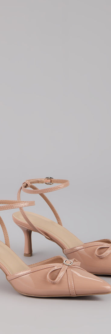 Sweet Point Kitten Bow Heels